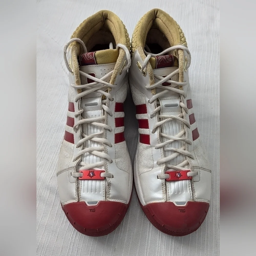 2008 Adidas Man's TS PRO Tim Duncan Edition Red & White-NBA All Star Size 14